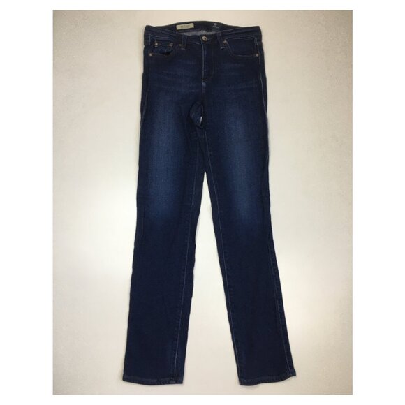 AG ADRIANO GOLDSCHMIED Med/Dark Wash The Prima Mid Rise Cigarette Leg Jeans - Picture 1 of 15